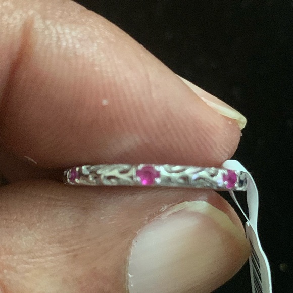 Ruby (Red) Ring Sterling Silver 925 - Picture 3 of 3